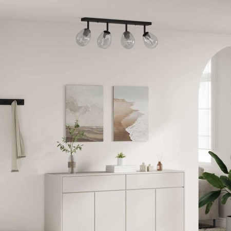 Foco de techo Negro 70 x 13 x 26 cm Vidrio y metal