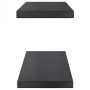 Estantes de pared 2 uds acero inoxidable negro 75x23,5x3 cm