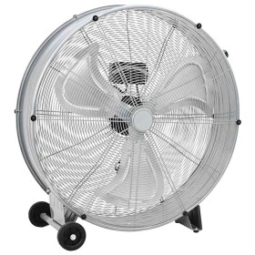 Ventilador de tambor con rueda 79 x 37 x 82 cm Aluminio