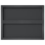 Estantes de pared 2 uds acero inoxidable negro 50x40x3 cm