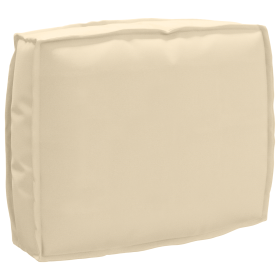 Cojín de palé para respaldo Beige 50 x 40 x 12 cm Tela Oxford Cojín de palé para respaldo Beige 50 x 40 x 12 cm Tela Oxford