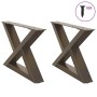 Patas para mesa de centro (2 unidades), acero natural, 50 x