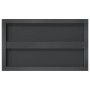 Estantes de pared 2 uds acero inoxidable negro 50x30x3 cm