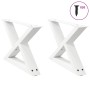Patas para mesa de centro (2 unidades), color blanco, 60 x