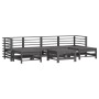 Garden furniture set 7 pieces and gray solid wood cushions by vidaXL, Garden sets - Ref: Foro24-3185950, Price: 688,78 €, Dis...
