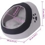 Cama cubo para gatos tamaño M gris y negra
