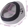 Cama cubo para gatos tamaño L gris y negra