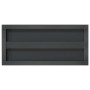 Estantes de pared 2 uds acero inoxidable negro 50x23,5x3 cm