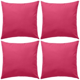Cojines para exteriores 45x45 cm rosa 4 unidades Cojines para exteriores 45x45 cm rosa 4 unidades