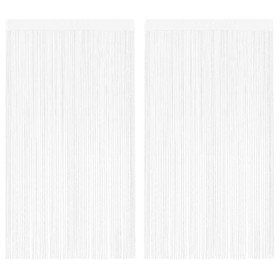 Cortinas de flecos 2 piezas 100x250 cm blancas Cortinas de flecos 2 piezas 100x250 cm blancas