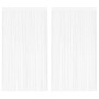 Cortinas de flecos 2 piezas 100x250 cm blancas