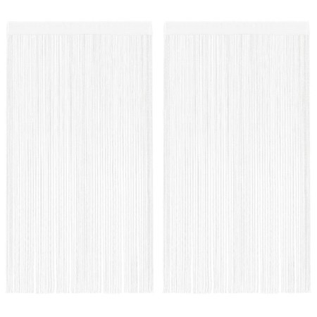 Cortinas de flecos 2 piezas 140x250 cm blancas