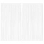 Cortinas de flecos 2 piezas 140x250 cm blancas