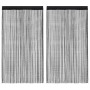 Cortinas de flecos 2 piezas 100x250 cm negras