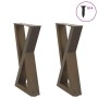 Patas para mesa de centro (2 unidades), acero natural, 38 x