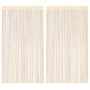 Cortinas de flecos 2 piezas 140x250 cm crema