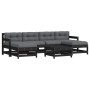 Gartenmöbel-Set 7-teilig und schwarze Massivholzkissen von vidaXL, Gartensets - Ref: Foro24-3185945, Preis: 595,09 €, Rabatt: %