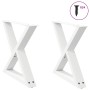 Patas para mesa de centro (2 unidades), color blanco, 50 x