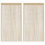 Cortinas de flecos 2 piezas 100x250 cm beige