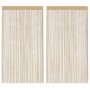 Cortinas de flecos 2 piezas 140x250 cm beige