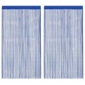 Cortinas de flecos 2 piezas 100x250 cm azul Cortinas de flecos 2 piezas 100x250 cm azul
