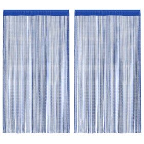 Cortinas de flecos 2 piezas 100x250 cm azul Cortinas de flecos 2 piezas 100x250 cm azul