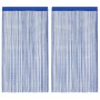 Cortinas de flecos 2 piezas 100x250 cm azul