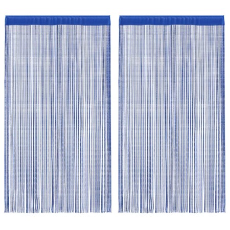 Cortinas de flecos 2 piezas 140x250 cm azul
