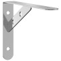 Soportes de estante 4 uds acero inoxidable plata 20x2,5x14 cm