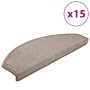 Felpudos para escaleras 15 uds 65x24x4 cm Marrón Claro