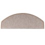 Felpudos para escaleras 15 uds 65x24x4 cm Marrón Claro
