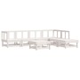 7-piece garden furniture set with solid white wood and cushions by vidaXL, Garden sets - Ref: Foro24-3185956, Price: 605,62 €...