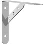 Soportes de estante 4 uds acero inoxidable 23,5x2,5x15,5 cm