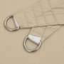 Toldo de vela triangular tela Oxford beige 2,5x2,5x3,5 m