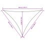 Toldo de vela triangular tela Oxford beige 2,5x2,5x3,5 m