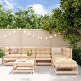 7-teiliges Gartenmöbel-Set und Massivholzkissen von vidaXL, Gartensets - Ref: Foro24-3185962, Preis: 506,97 €, Rabatt: %