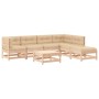 7-teiliges Gartenmöbel-Set und Massivholzkissen von vidaXL, Gartensets - Ref: Foro24-3185962, Preis: 506,97 €, Rabatt: %