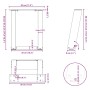 Patas para mesa de centro en forma de U (2 unidades)
