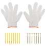 Soportes de estante 4 uds acero inoxidable 23,5x2,5x15,5 cm