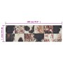 Alfombra de cocina lavable terciopelo piel animal 60x180 cm