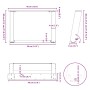Patas para mesa de centro en forma de U (2 unidades, acero
