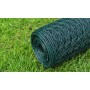 Alambrada de gallinero con revestimiento PVC verde 25x0,75 m