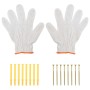 Soportes de estante 4 uds acero inoxidable 30x2,5x15,5 cm