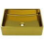 Lavabo 41x30x12 cm cerámica dorado