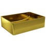 Lavabo 41x30x12 cm cerámica dorado