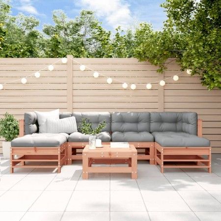 7-teiliges Gartenmöbel-Set mit Kissen aus Douglasienholz von vidaXL, Gartensets - Ref: Foro24-3185953, Preis: 578,28 €, Rabat...