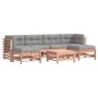 7-teiliges Gartenmöbel-Set mit Kissen aus Douglasienholz von vidaXL, Gartensets - Ref: Foro24-3185953, Preis: 578,28 €, Rabat...