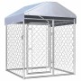 Perrera de exterior con techo 100x100x125 cm en Casetas y cercados para perros | Comprar online en Foro24