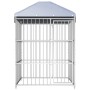 Perrera de exterior con techo 150x150x200 cm en Casetas y cercados para perros | Comprar online en Foro24