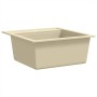 Fregadero de cocina de granito con un seno beige